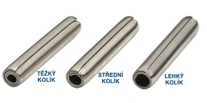 Rolované pružné kolíky