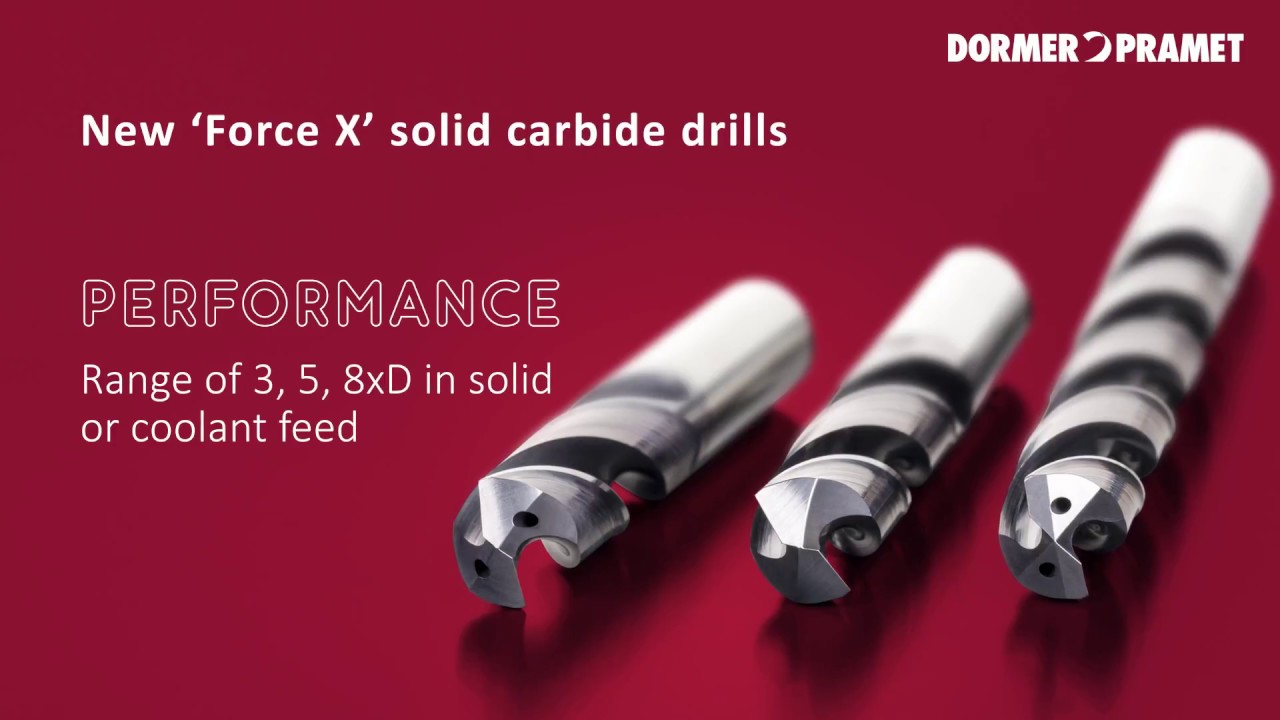 DORMER PRAMET – Dormer Force X carbide multi-application drills