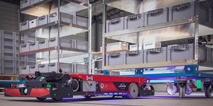 Inteligentní transportní roboti Linde C-MATIC HP optimalizují tok materiálu ve skladu