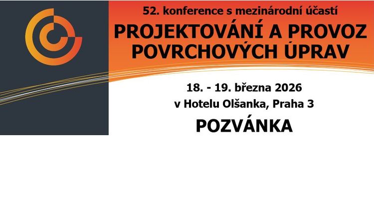 52. konference s mezinárodní účastí  PROJEKTOVÁNÍ A PROVOZ POVRCHOVÝCH ÚPRAV