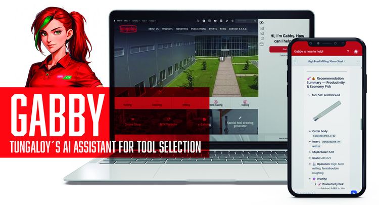 Představujeme Gabby – AI Asistenta Tungaloy pro Výběr Nástrojů